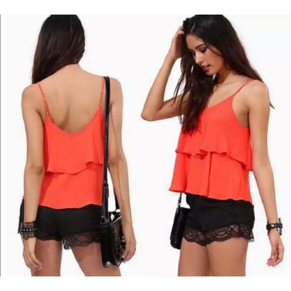 ✨Sparkle & Fade Layered Tank Sz Small Top in Sea Foam✨ - Picture 3 of 10